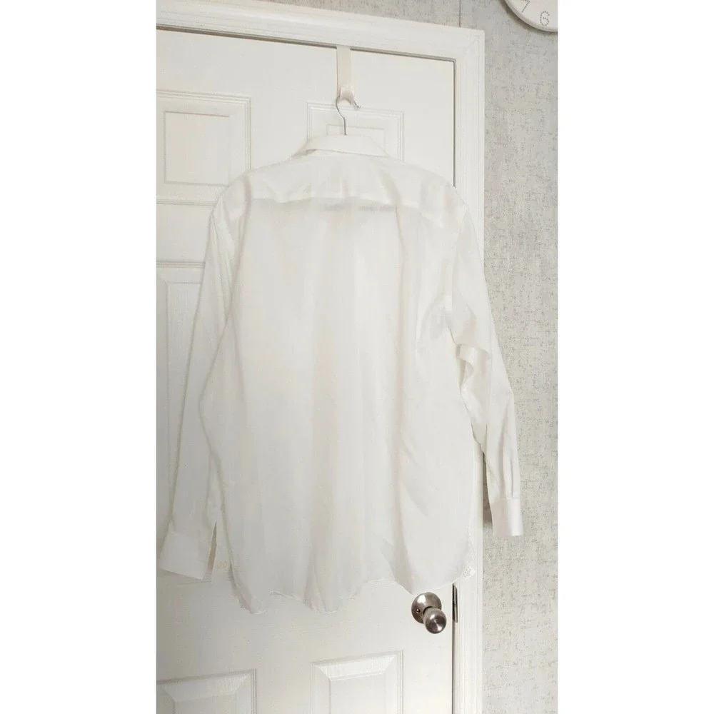 Michael Kors Non Iron Men's White Button Up Shirt 18,5 - Picture 5 of 5